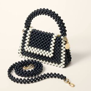 NWT! Colorblock Beaded Crossbody Bag Kate Spade ♠️ NY x Target Black White